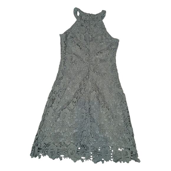 Lulus Love Poem Halter Lace Sheath Mini Dress Mint Green Size S - Picture 2 of 11